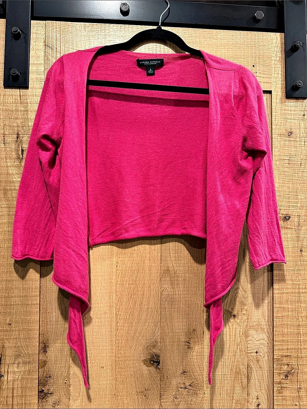Banana Republic Pink Tie Front Shrug